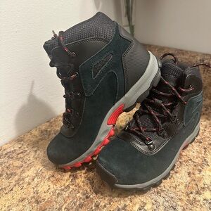 Black and Red Kids Hiking Boots
